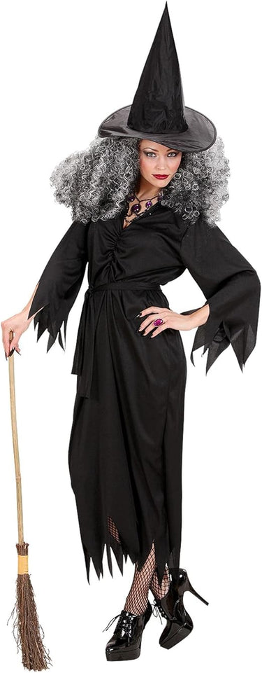 W WIDMANN MILANO Party Fashion - disfraz de bruja, vestido, sombrero de bruja, disfraces de carnaval, Halloween